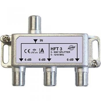 Astro 3-Way Return-Ready Splitter with F-Connector up to 1,218 MHz - HFT3