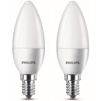 Philips 8718696475201 - Pack de 2 bombillas LED, casquillo E14, 4W