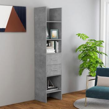 Estantería librería de madera contrachapada 40x35x180 cm en colores Blanco, Negro y Roble Sonoma para oficina, estudio y dormitorio