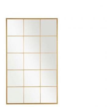 Espejo Ventana Siena Oro 150x90cm - Metal y Cristal - Estilo Industrial Decorativo