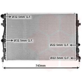 Radiador de refrigeración del motor VAN WEZEL 58012717