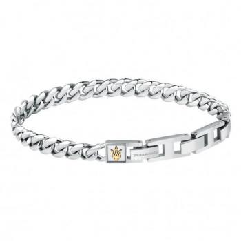 Pulsera Maserati Iconic de Acero Inoxidable con IP en Dorado para Hombre - JM422AVD09