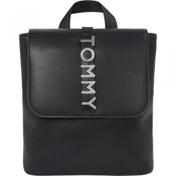 Tommy Jeans Women's Black Elegant Metal Logo Rucksack