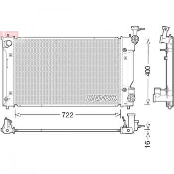 Radiador DENSO DRM50098 para refrigeración del motor
