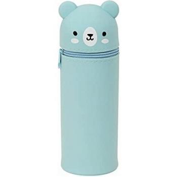 Safta Portatodo Botella Silicona Bear Blue, 60x180 mm