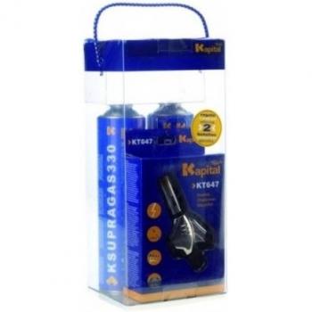 Fegemu M260777 - Soplete de gas k647+2 botellas ksupragas330