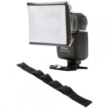LumiQuest Mini SoftBox LQ-108S, Flash Diffuser & Light Softener, Universal Classic Design for External Camera Flashes, with UltraStrap