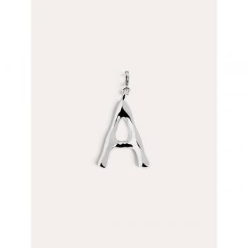 Charm Letter XL de aleación de metales bañado en rodio initial A