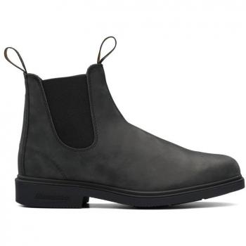 Blundstone Rustic Black Dress Chelsea Boots for Adults - Square Toe, Leather, Size UK 9