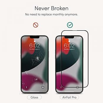 Moshi AirFoil Pro Protector de Pantalla para iPhone 13 Mini - Negro (Transparente / Brillante)