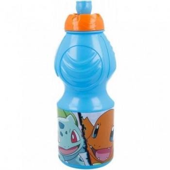 Botella Deportiva Pokemon 400ml con Diseños Divertidos y Tapón Anti Goteo