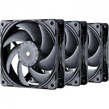 Phanteks T30 120 mm Case Fan - Triple Pack, Black, Silver/Grey