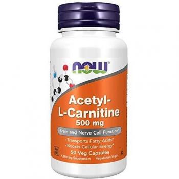 Now Foods Acetyl L-Carnitine 500mg - 50 Vegan Capsules