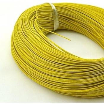 electronics-salon 100 m/328 ft Yellow UL-1007 24 AWG alambre trenzado, aislamiento de PVC.