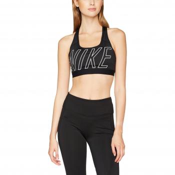 Nike Pro Classic Logo Read Bra Sujetador Deportivo, Mujer, Negro
