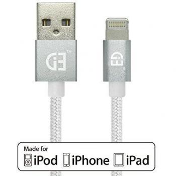 itechnology® Apple MFI certificado Cable Lightning a USB 3.2 pies/1.0 Medidor, potencia/función de sincronización con ultra-compact cabezal de aluminio y más resistente funda de nailon cubierto cable para iPhone 6/Plus/5S 5 C 5, iPad Air Air2 Mini