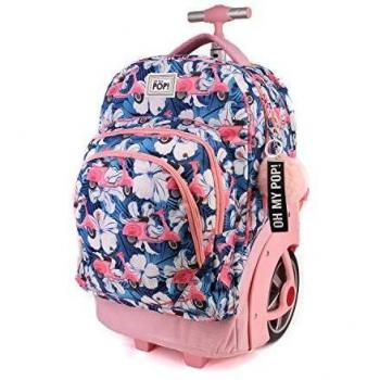 Oh My Pop! Pink Scooter GTX - Mochila con Ruedas, Multicolor, 53 cm