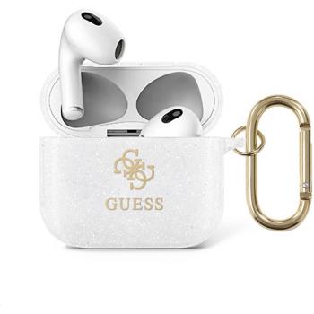 Funda Transparente de TPU Guess 4G Glitter para AirPods 3