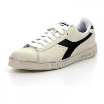 Diadora Game L Low Waxed Unisex Sneakers - White/Black