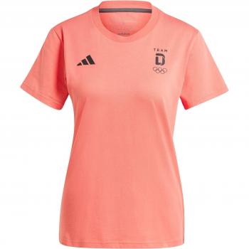 adidas Women's Team Tee T-Shirt - Coral, Size: XL