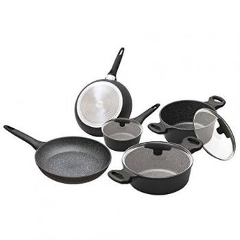 Pedrini - Batería de cocina Vera Stone para inducción, 8 piezas