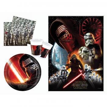 Procos 10110286B - Kinderpartyset, Star Wars Episodio 7, tamaño S, 37 piezas, colorido