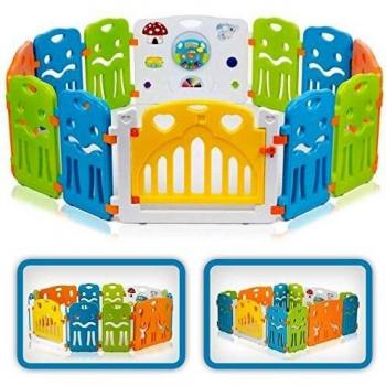 Baby Vivo Parques para Niños de Plástico de Puertas Parque Corralito Barrera de Seguridad - Colors