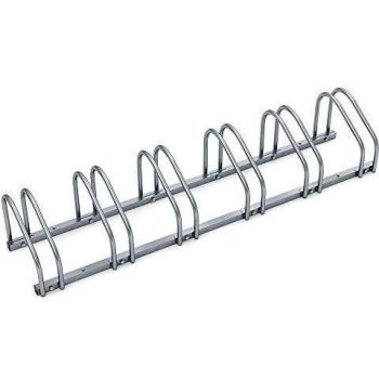 Soporte para bicicletas de metal para 6 bicicletas, dimensiones 190x32x27 cm, ancho de neumático 30-65 mm