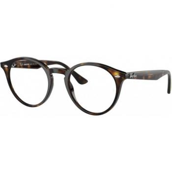 Ray-Ban RB2180 710/M1 Unisex Round Turtle Sunglasses and Eyeglasses Tortoiseshell Size 51 with Blue Light Block Available