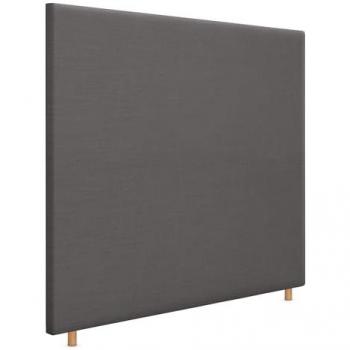 Cabecero de Lino Natural Liso hasta el Suelo 145x120cm con 8cm de Grosor - Tapizado Moderno para Camas 135/140 (Gris Oscuro)