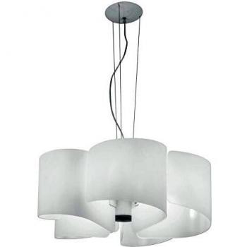 Lámpara Colgante de Techo Imagine de Vidrio Curvo Blanco 120 cm E27