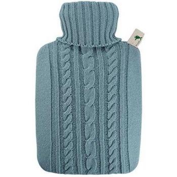 HUGO FROSCH Bolsa de Agua Caliente ecológica de Punto Azul Claro, 1,8 litros, 1 Unidad