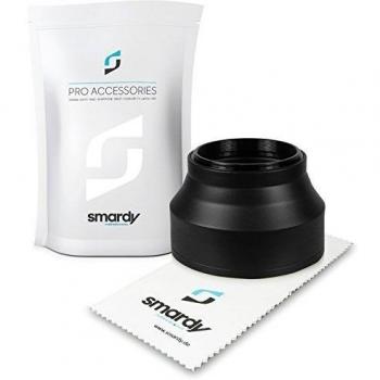 smardy 58mm Parasol de Objetivo - Goma/Silicona Compatible con Canon EOS 1DX, 5D Mark II/III, 6D, Panasonic Lumix DMC-GH4, Samsung Galaxy NX10, NX20