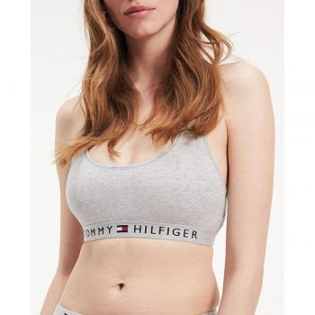 Tommy Hilfiger Women's Original Cotton Bralette, Gray, Size L