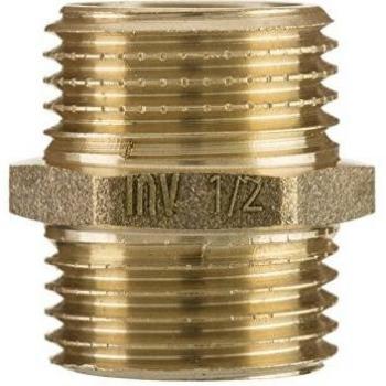 Acoplador de Latón BSP Macho 3/4 x 3/4 con Conexión de Niple