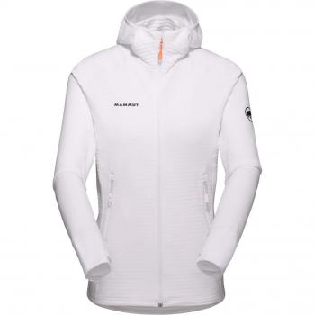 Forro polar de montaña de mujer Mammut Taiss Light con capucha, color blanco, talla M