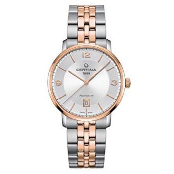 Reloj automático Certina DS Caimano para hombre 39mm, 10 ATM, gris/plata/blanco