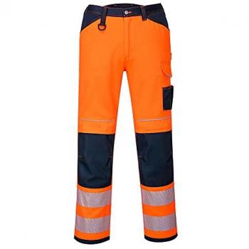 Pantalones de trabajo Hi Vis Pro Naranja/Marino Portwest PW34 42 31