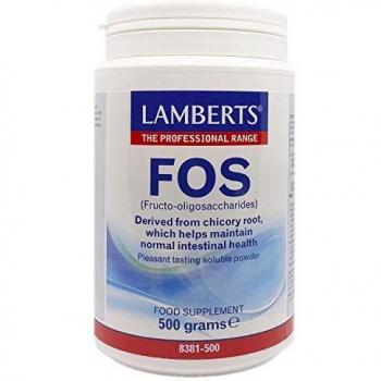 Lamberts FOS Fructo-Oligosacáridos en Polvo, Blanco, 500g