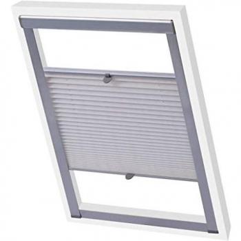 vidaXL Persiana Plisada Blanco Tela Resistente Rayo UV para P08/408