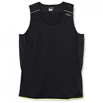 CMP Canotta traspirante con trattamento antibatterico Camiseta de Tirantes, Hombre, Negro, 50