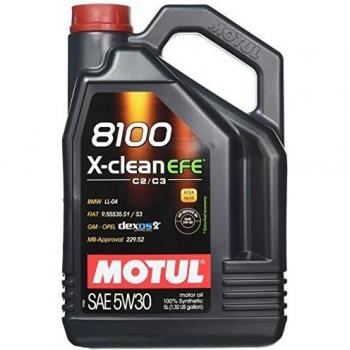 MOTUL Lubricante para Motor 107206/74, 8100 X-Clean EFE C2/C3 5W30, 5L
