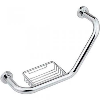 Asa de baño de latón con jabonera 430 mm cromo