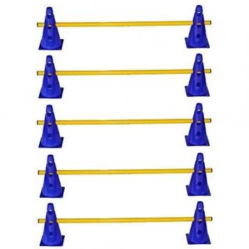 Boje Sport Set de 5 Unidades de obstáculos para el Entrenamiento de la coordinación, Amarillo-Azul - 10x MZK23b 5X 100y