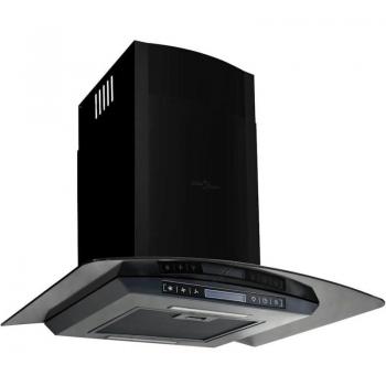 Campana Extractora de Pared 60 cm Acero Inoxidable 756 m³/h Negra