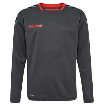 Camiseta de Manga Larga Hummel Authentic Poly para Niños, Color Asfalto, Talla 164