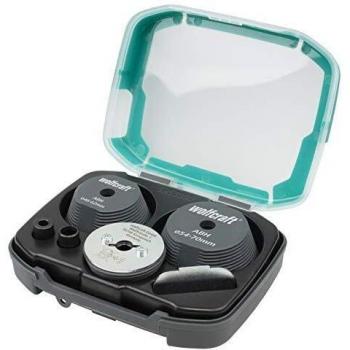Wolfcraft Set de herramientas para taladro eléctrico, 3 piezas, multicolor