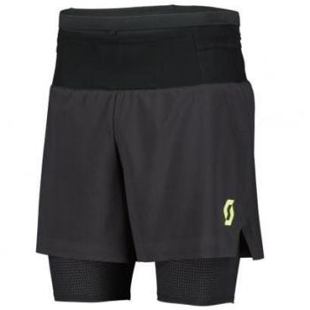 Pantalón corto para hombre Scott Hybrid RC Run (negro/amarillo)