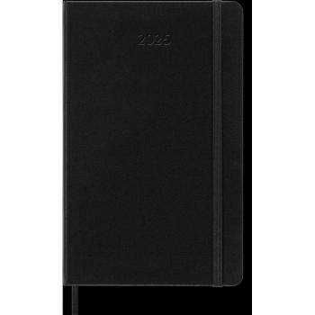 Agenda Moleskine 2025 Semana Vista Vertical Tapa Dura Color Negro Formato Grande 13 x 21 cm Cierre Elástico