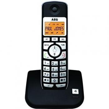 AEG 8073780025 - Teléfono inalámbrico, manos libres, agenda de 20 posiciones, pantalla de 1.7 iluminada, tonos polifónicos